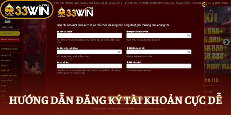 Hướng dẫn hoạt động đăng ký tài khoản cực dễ