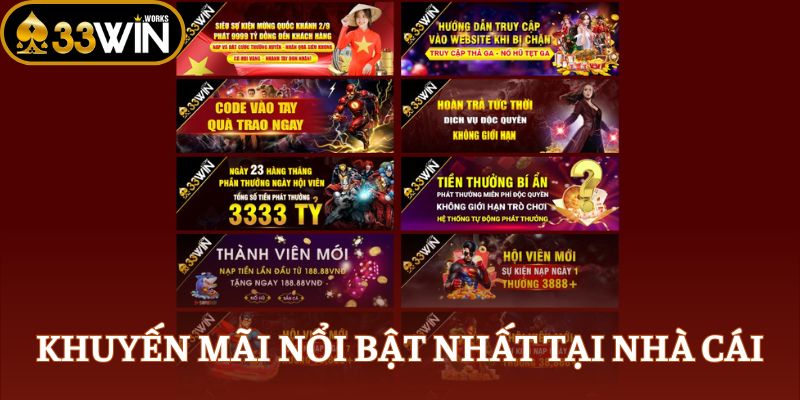 Khuyến mãi nổi bật có mặt tại nhà cái